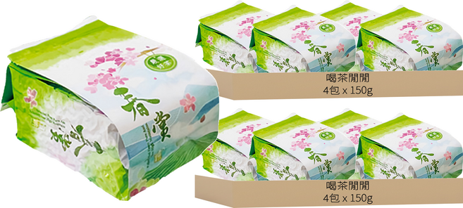 喝茶閒閒 四季金萱茗茶, 150g, 4包, 2組