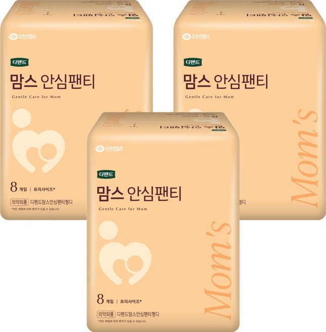 디펜드 여성용 맘스 안심팬티 성인기저귀, FREE(onesize), 8개입, 3개