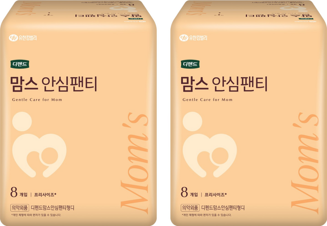 디펜드 여성용 맘스 안심팬티 성인기저귀, FREE(onesize), 8개입, 2개