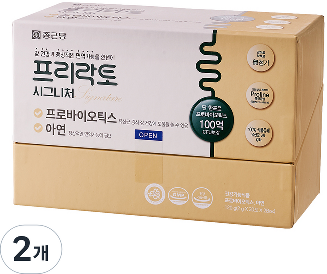 Chong Kun Dang 鍾根堂 Pharm PRELACTO 經典鋅乳酸菌 60入, 2個, 120g