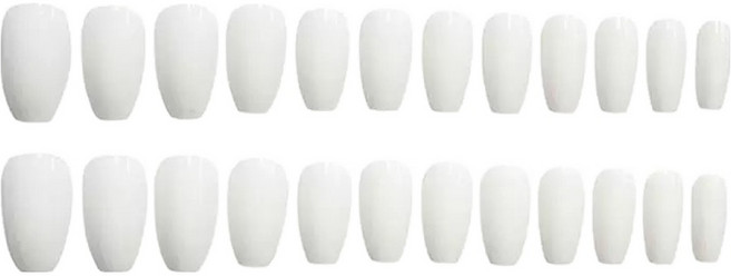 巴黎春天 假指甲, 1組, 乳白色