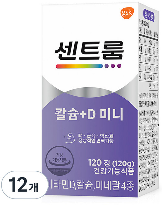 센트룸 칼슘 D 미니, 120정, 12개
