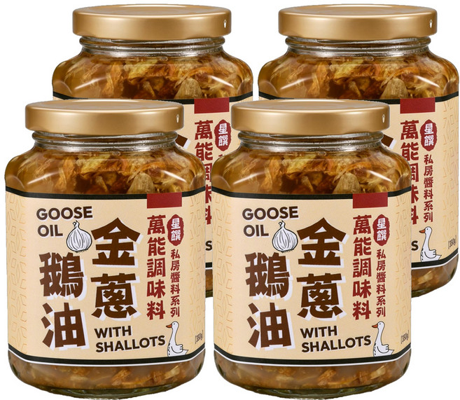 星饌 鵝油金蔥, 350g, 4罐