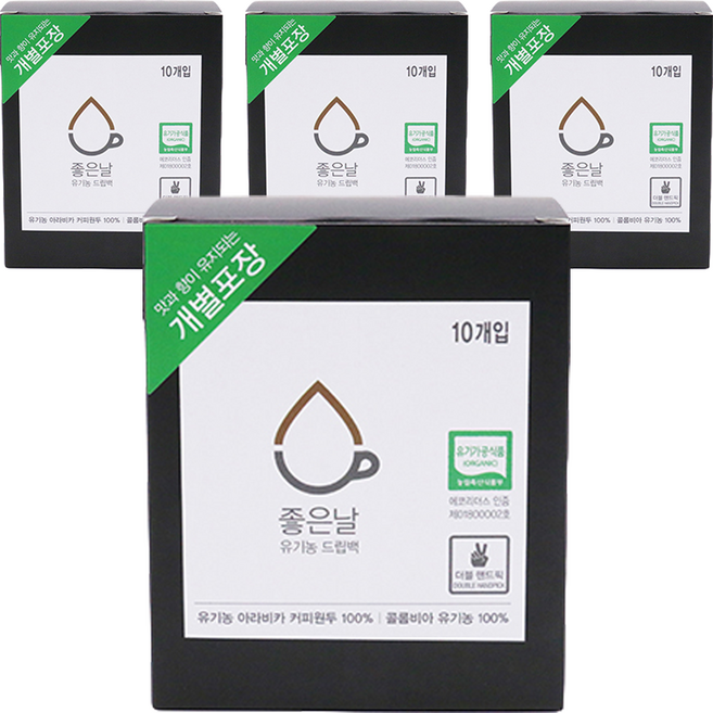 좋은날 유기농 드립백 커피, 10g, 10개입, 4개