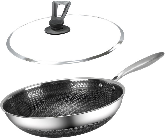 幸福起航 新升級 316不鏽鋼健康炒鍋 附鍋蓋, 34cm, 1組