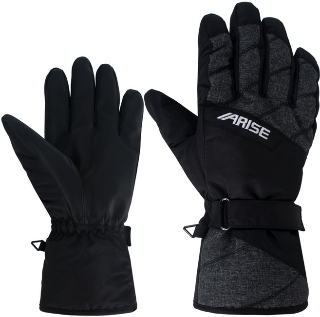 어라이즈 남성용 방수 스키장갑 AWGA026, 블랙, 1개