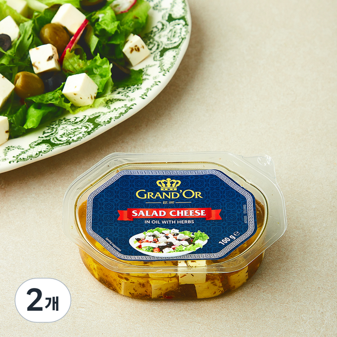 그랑도르 샐러드 큐브 치즈, 100g, 2개, 1개입