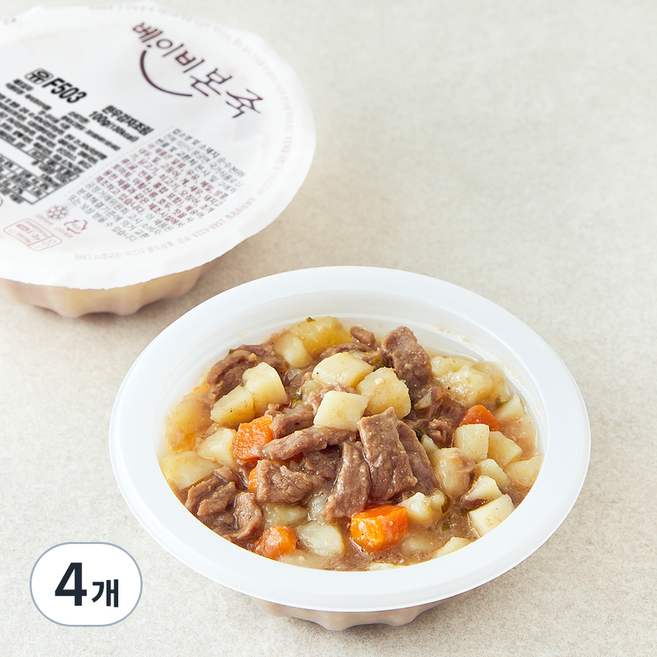 베이비본죽 한우 감자조림, 100g, 4개