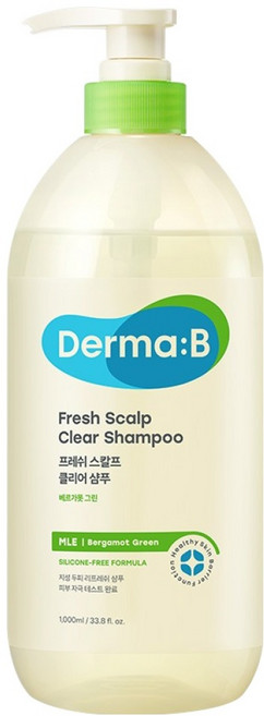 더마비 프레쉬 스칼프 클리어 샴푸 베르가못 그린향, 1개, 1L