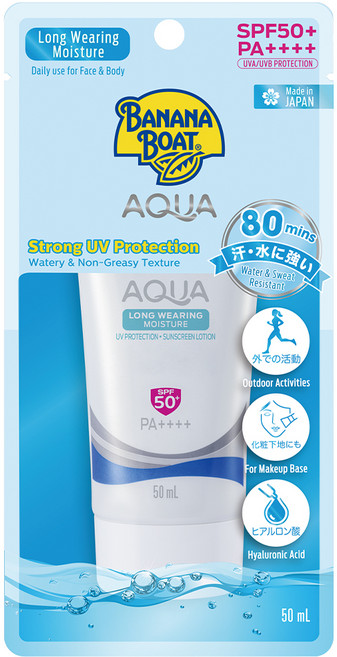 BANANA BOAT 香蕉船 淨護AQUA極致持久保濕防曬凝乳 SPF50+ PA++++, 50ml, 1條