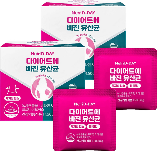 Nutri D-DAY 美體維他命益生菌膠囊錠隨身包, 14包, 2盒