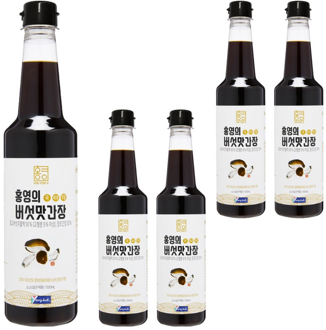 홍영의 어간장 버섯맛간장, 500ml, 5개