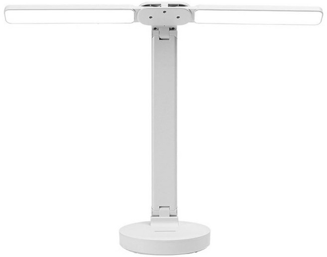 抗藍光雙頭護眼檯燈 LED檯燈 多角度調節 節能檯燈 白色, 1入