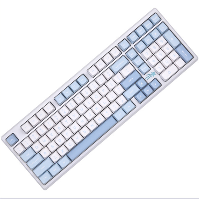 몬스타기어 풀알루미늄 QMK 조약돌 블루투스 유무선 키보드, 화이트, 스텔라100, 제조사축