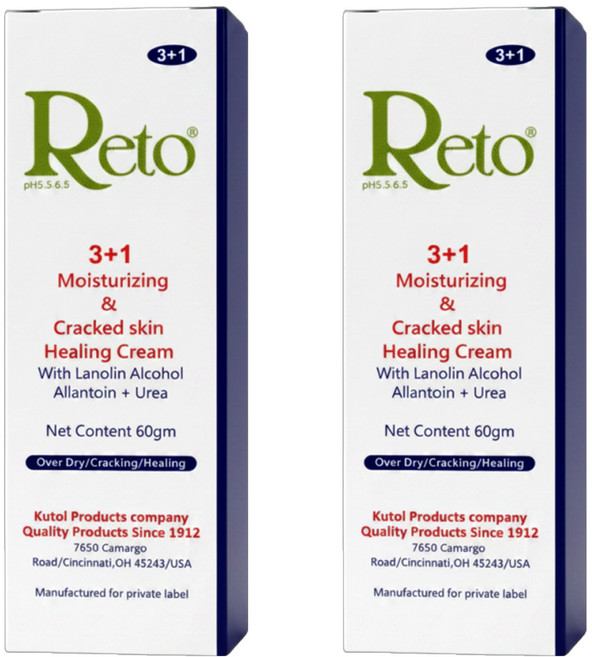 Reto 3+1填補保濕 乾燥龜裂深層修護霜, 60g, 2條