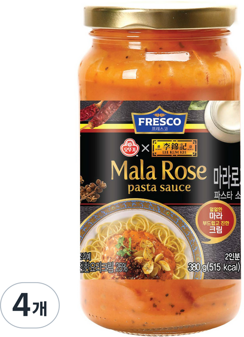 오뚜기 프레스코 파스타소스 마라로제, 380g, 4개