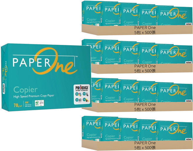 PAPER One Copier 多功能高效影印紙, A4, 20包