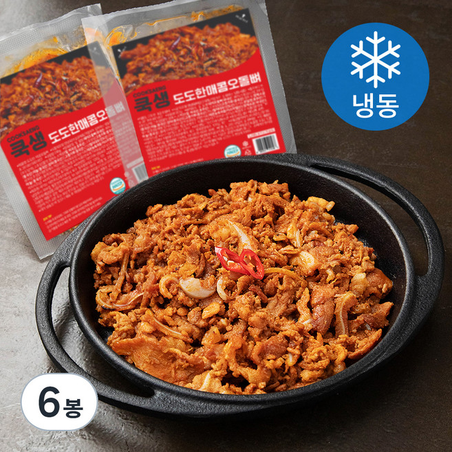쿡생 도도한 매콤오돌뼈 (냉동), 200g, 6봉