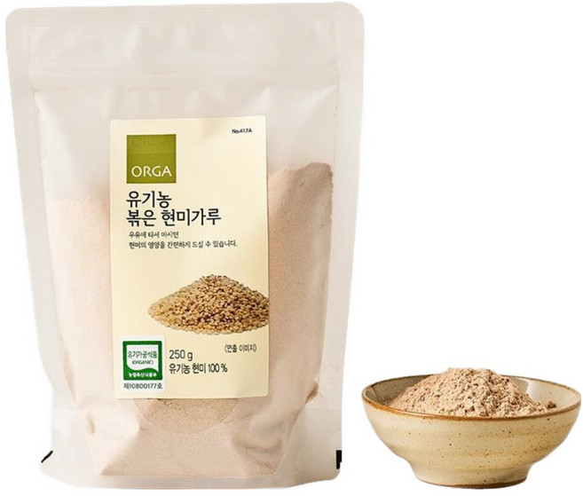 올가홀푸드 유기농 볶음 현미가루, 250g, 1개