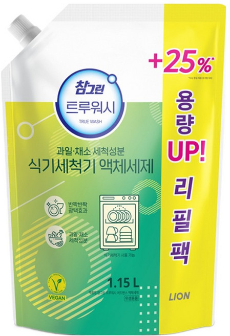 참그린 트루워시 어드밴스 식기세척기용 세제 리필, 1.15L, 1개