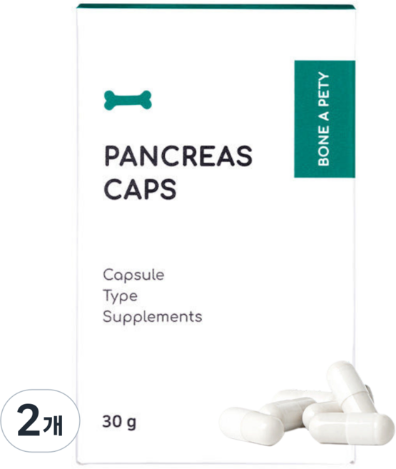 본아페티 강아지 캡슐 기능성 영양제, 60정, 소화기능/췌장개선, 2개