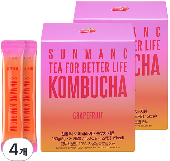 선망 콤부차 자몽맛, 5g, 30개입, 4개