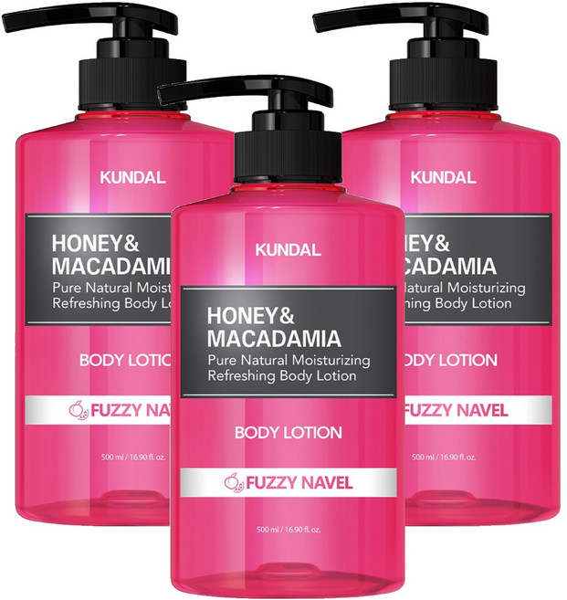 쿤달 퓨어바디로션 퍼지네이블향, 500ml, 3개