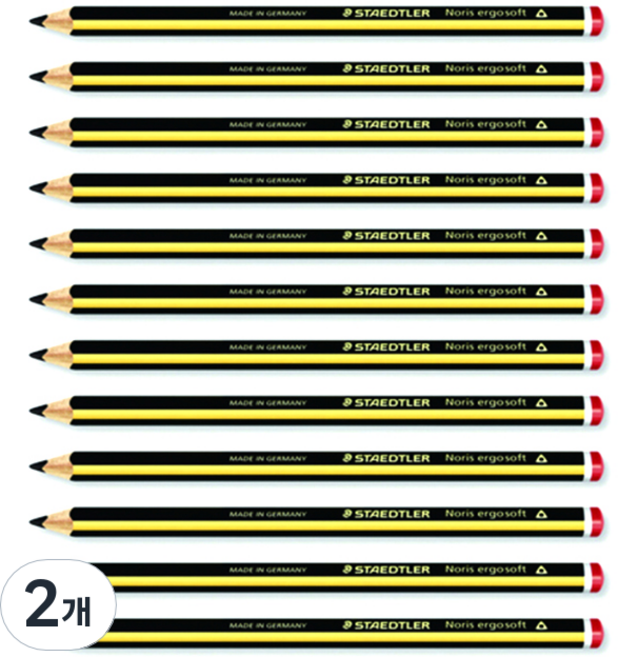 스테들러 노리스 에르고소프트 점보연필 153 2B, 혼합 색상, 24개