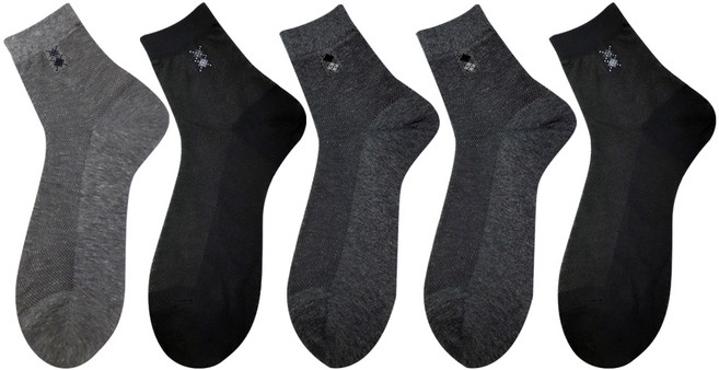 비버리힐스폴로클럽 남성용 쿨 망사 단목 양말 5켤레