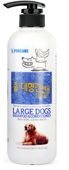포켄스 중대형견 전용 샴푸&린스, 550ml, 1개입, 1개