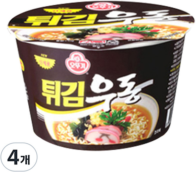 튀김우동 용기, 110g, 4개