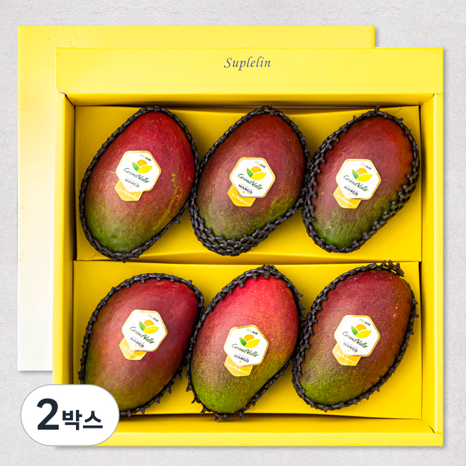 수플린 브라질산 애플망고 선물세트, 2.6kg(6개입), 2박스