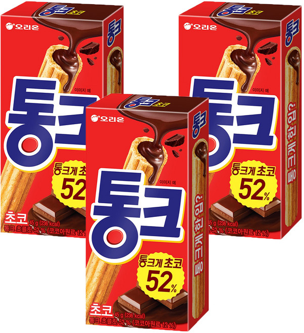 오리온 통크 초코, 45g, 3개