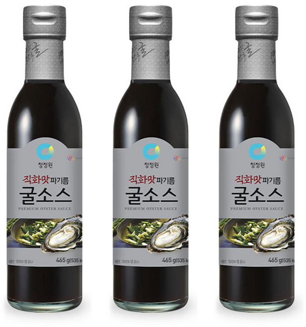청정원 직화맛 파기름 굴소스, 465g, 3개