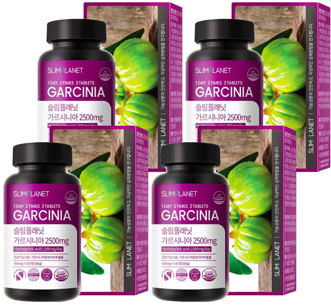 slimplanet 藤黃果 2500mg 瘦身輔助品 108g, 4個, 180錠