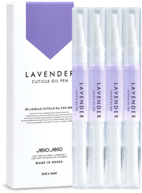 젤로젤로 큐티클 오일펜 라벤더, 3ml, 4개