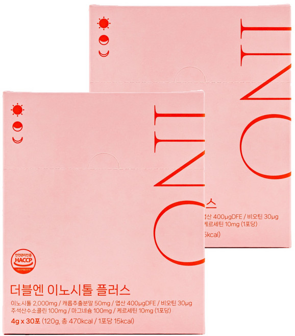 DOUBLEN 이노시톨 플러스 비타민 30p, 120g, 2개