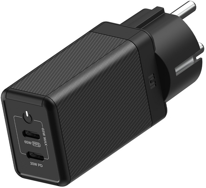 아트뮤 USB PD 65W PPS GaN 접지 듀얼 초고속 충전기 GC820, 블랙, 1개