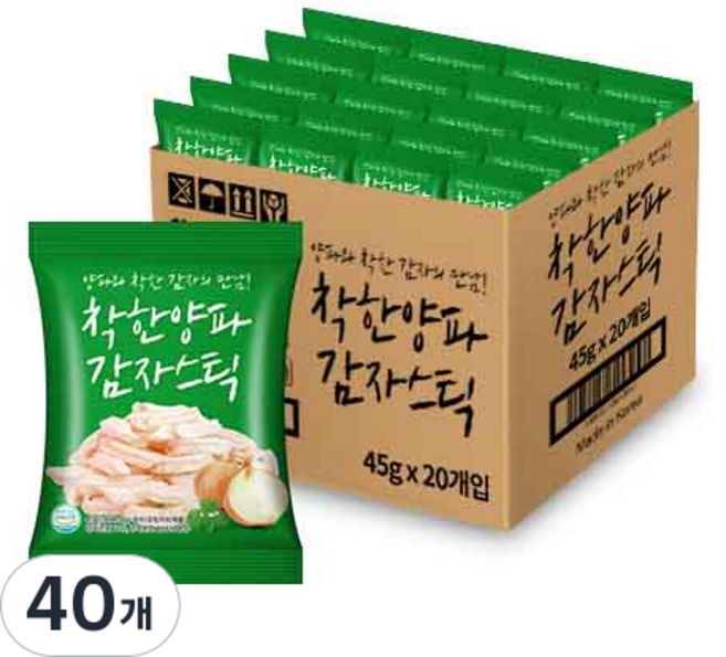 에이스엠앤티 착한 양파 감자스틱, 40개, 45g