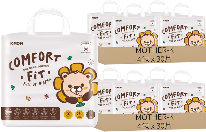 MOTHER-K COMFORT FIT 雲柔鎖水褲型玩睡褲 15kg, 240個, 超大碼 (2XL)