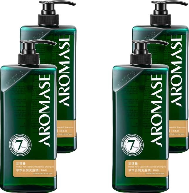 AROMASE 艾瑪絲 草本去屑洗髮精, 400ml, 4瓶