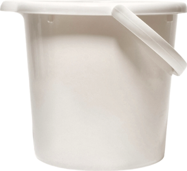 GINII 基尼 質感加厚手提水桶 26 x 26 x 20.3cm 339g 6L, 象牙白, 1個