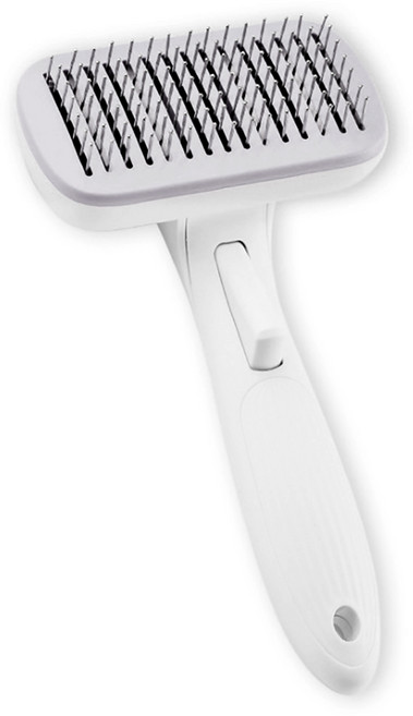 트윙클펫 반려동물 와이드 원터치 브러쉬 19.5 x 10.7 x 5.8 cm, 그레이, 1개