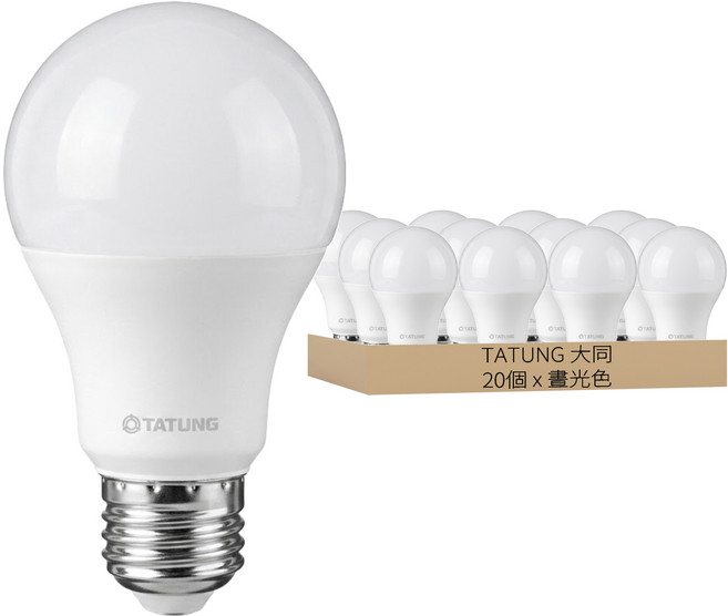 TATUNG 大同 LED節能燈泡 12W, 6500K 晝光色, 20個