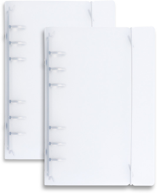 워너디스 6공 PP 바인더 커버 A6, 화이트, 2개