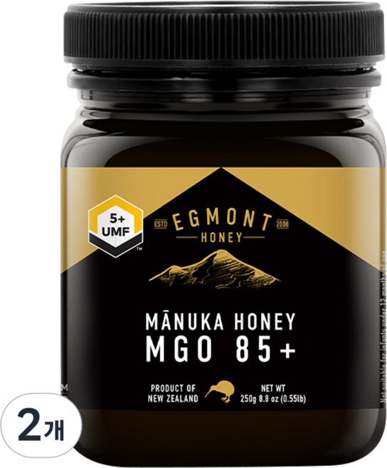 egmonthoney UMF 5+ MGO 85+ 麥盧卡蜂蜜, 2個, 250g