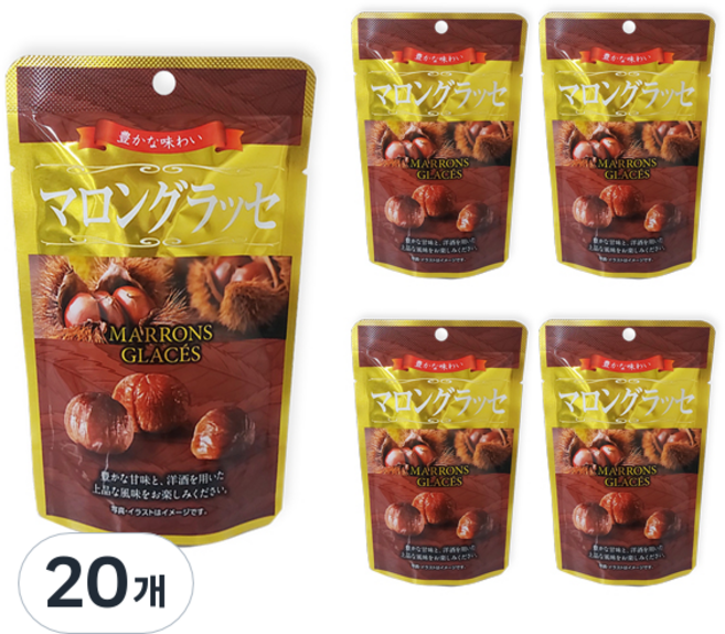 프렌치 마롱글라세 단밤, 40g, 20개