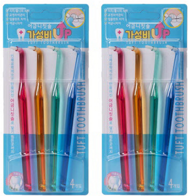 가성비업 부드러운모 어금니칫솔, 4개입, 2개