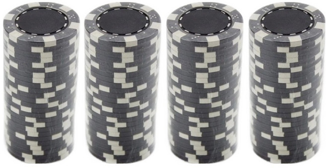 다싸몰 고급 컬러 포커칩 100p, 블랙, 1개