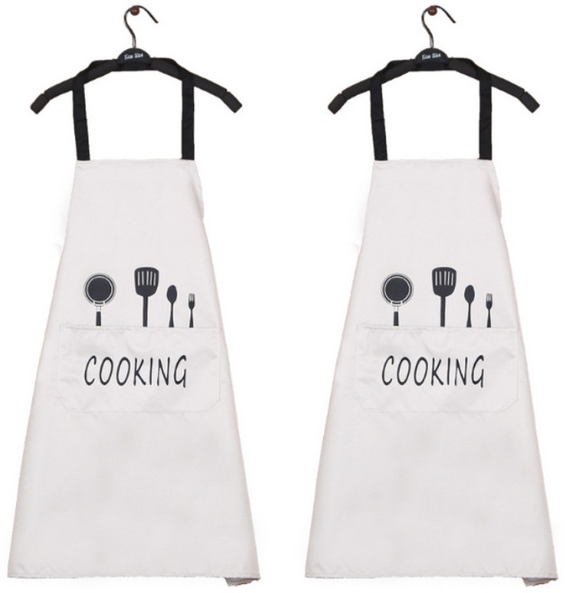 잇츠온 쿠킹 방수 앞치마, 베이지, 2개